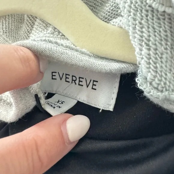 Evereve Black Blazer Jacket with Gray Hood - Picture 2 of 4